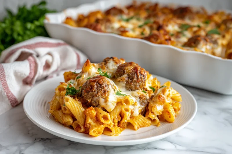 Baked Meatball Pasta Bake Recipe