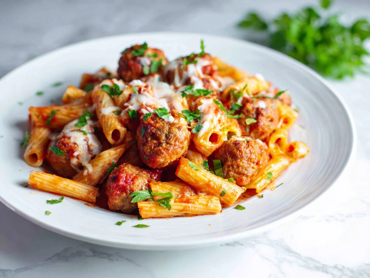 Meatball Pasta Bake