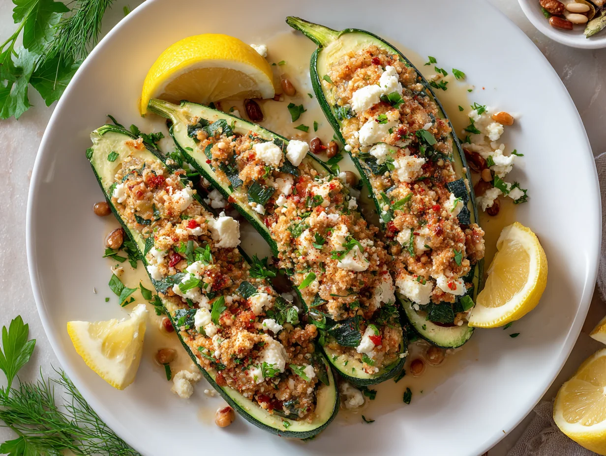 Mediterranean Stuffed Zucchini