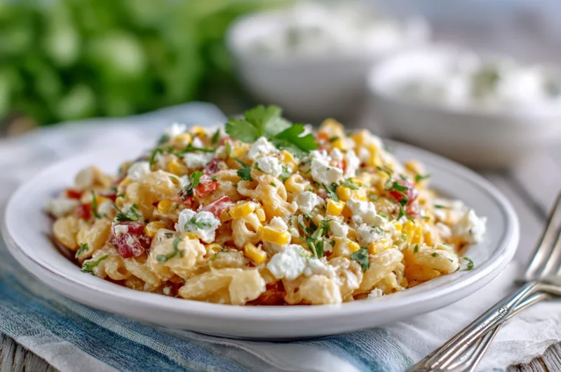 Creamy Mexican Street Corn Pasta Salad Recipe
