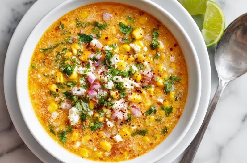 Comforting Mexican Street Corn Soup Recipe