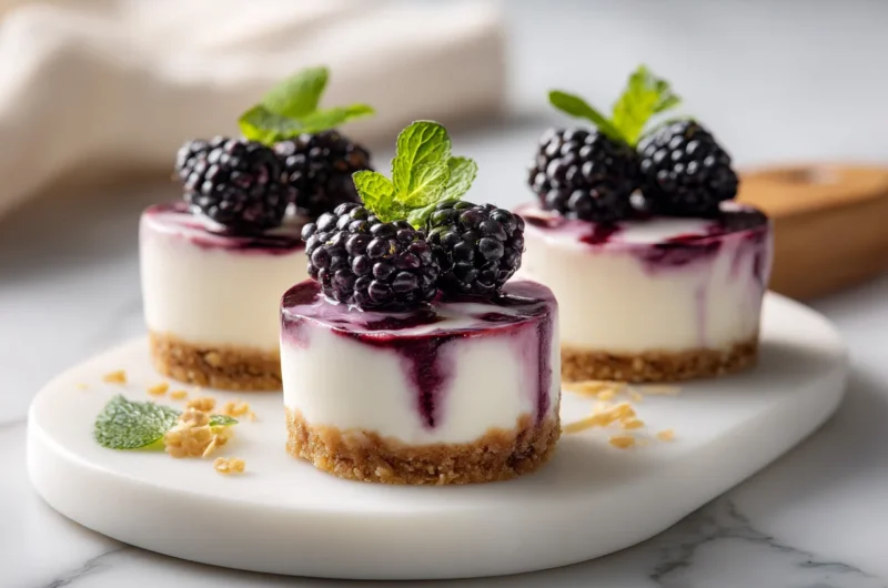 Floral Mini Blackberry Lavender Cheesecakes Recipe