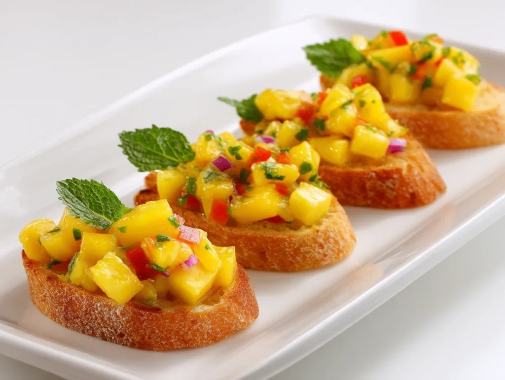 Pineapple Mango Bruschetta