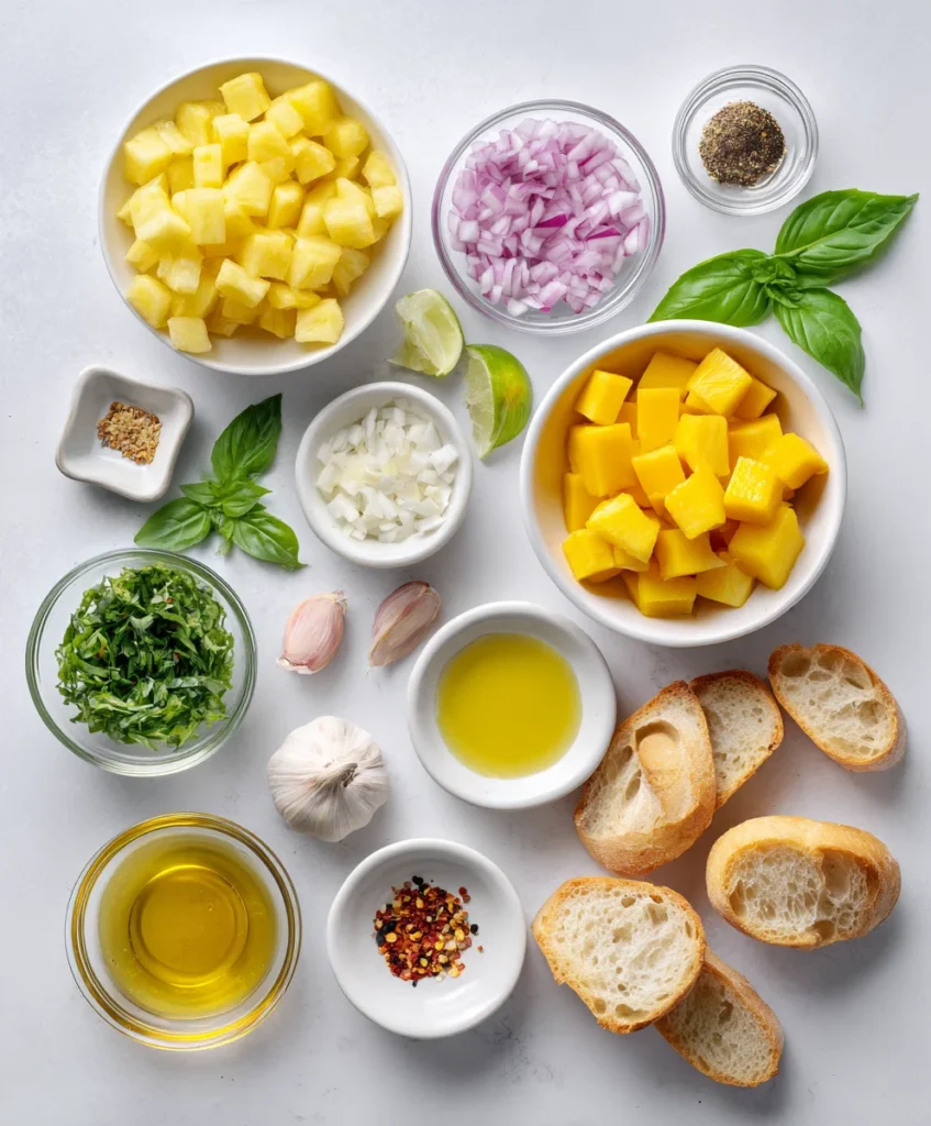 Pineapple Mango Bruschetta