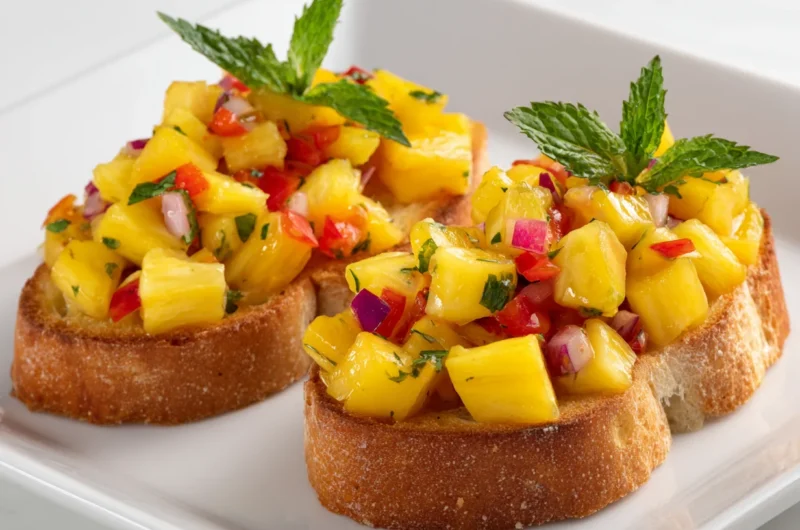 Fruity Pineapple Mango Bruschetta Recipe
