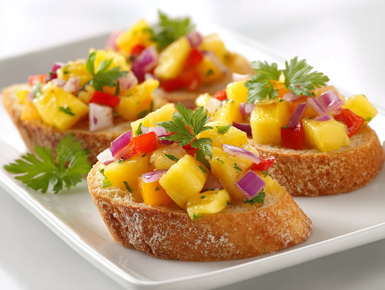 Pineapple Mango Bruschetta