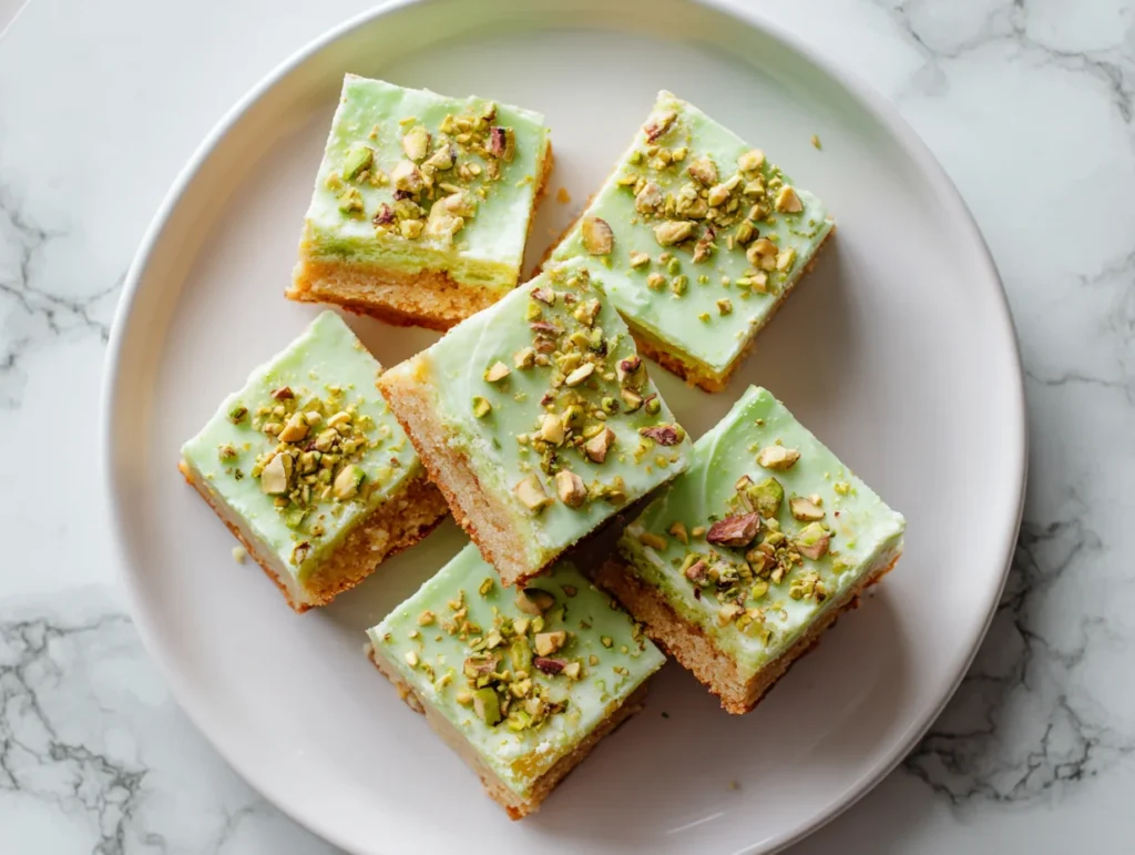 Pistachio Pudding Sugar Cookie Bars