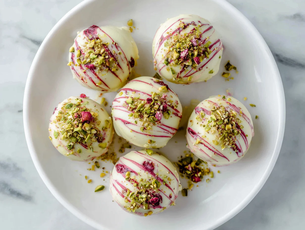 Pistachio Raspberry Cheesecake Domes