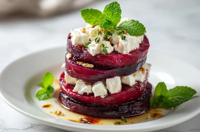 Elegant Roasted Beet Feta Stack Recipe
