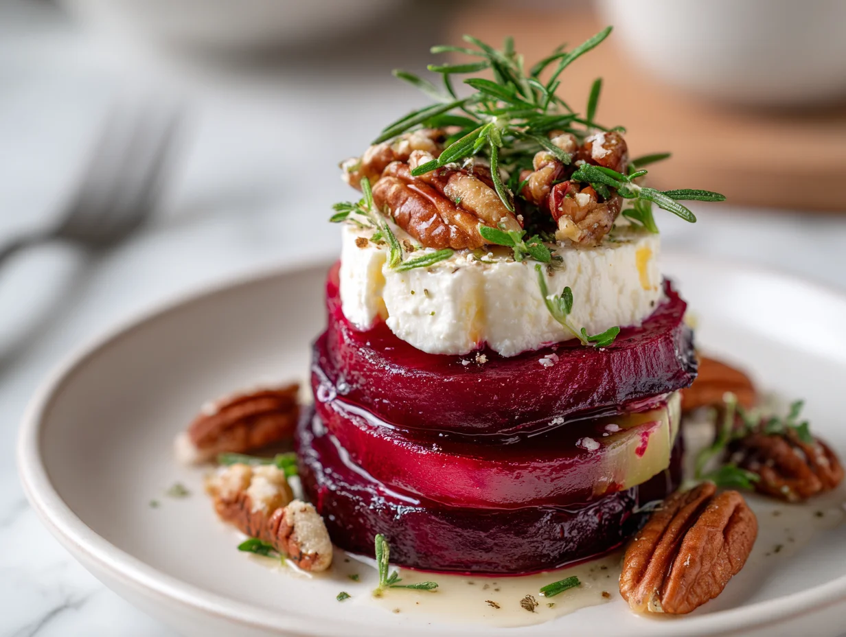 Roasted Beet Feta Stack