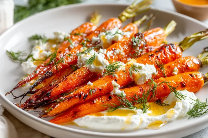 Roasted Carrots with Whipped Ricotta Hot Honey Recipe