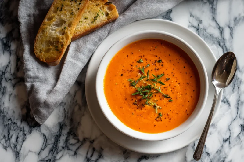 Rich Roasted Garlic Tomato Soup Recipe