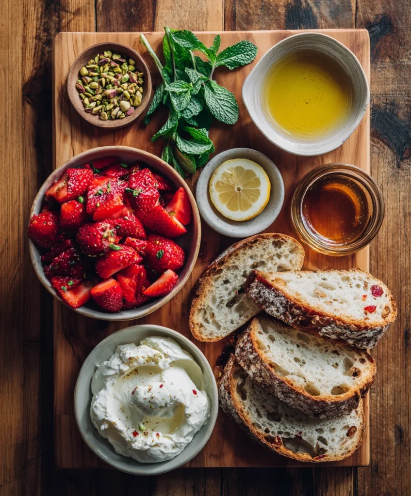 Roasted Strawberry Ricotta Toast