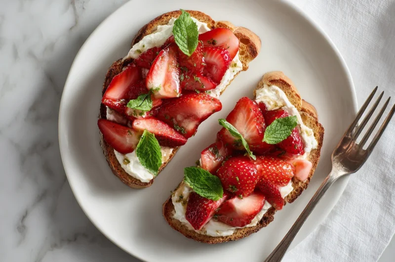 Roasted Strawberry Ricotta Toast Recipe