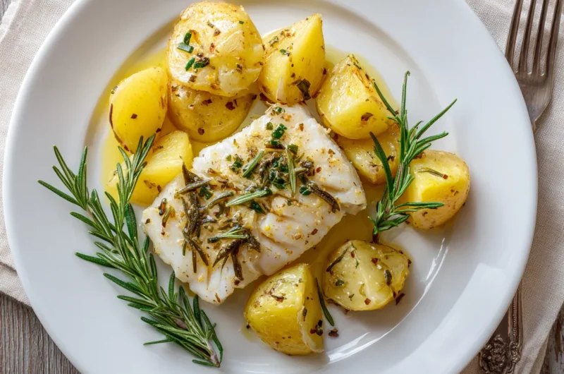 Herb Rosemary Cod and Potatoes Recipe
