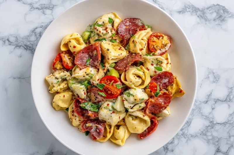 Salami Mozzarella Tortellini Pasta Salad Recipe