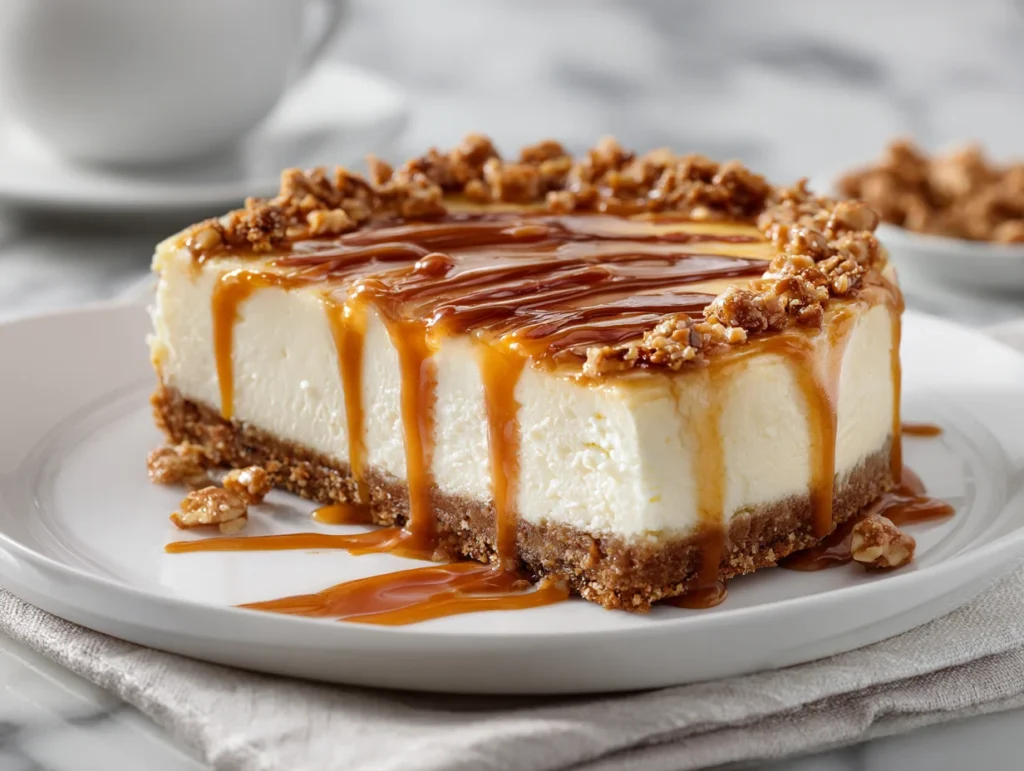 Salted Caramel Pretzel Cheesecake