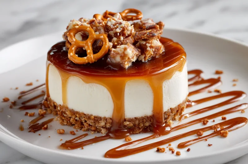 Sweet-Salty Salted Caramel Pretzel Cheesecake Recipe