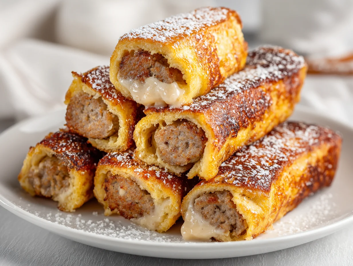 Sausage French Toast Roll Ups