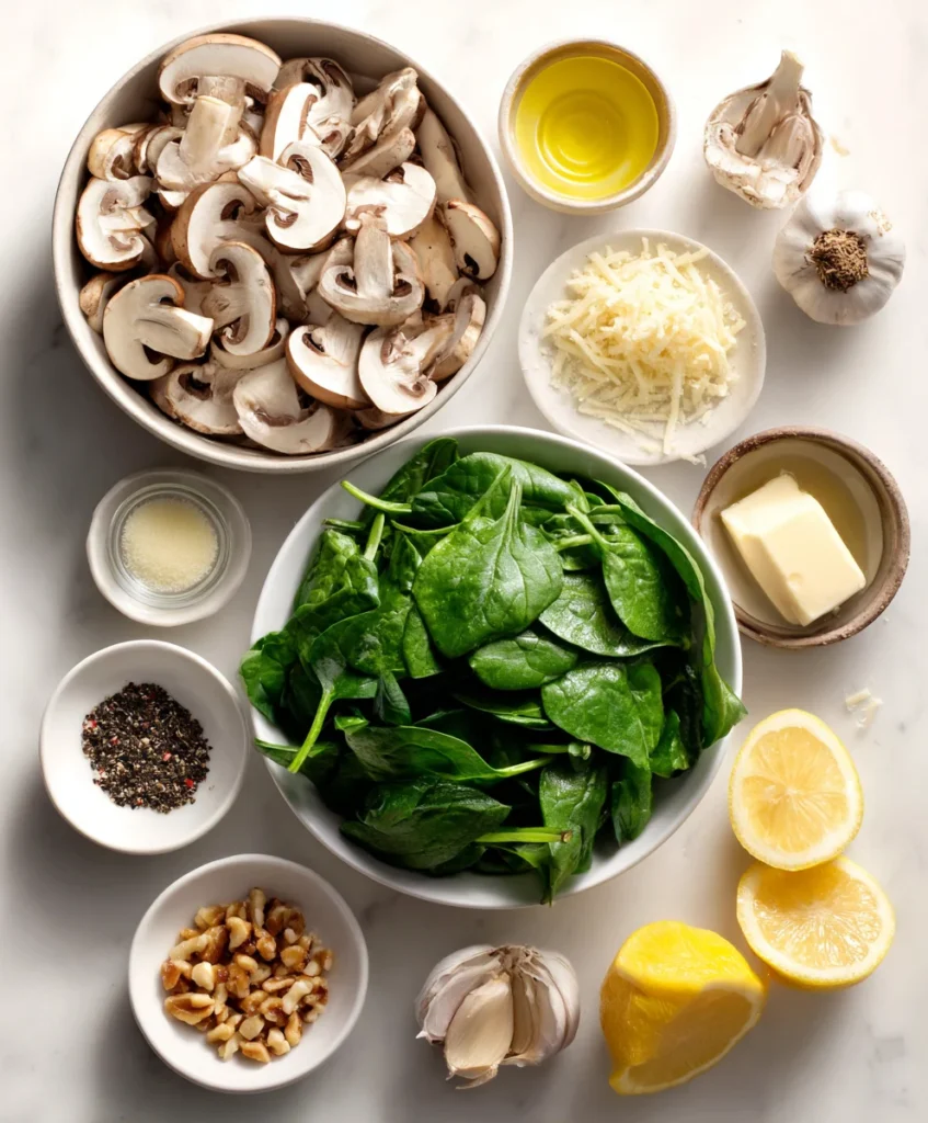 Sauteed Mushrooms with Spinach