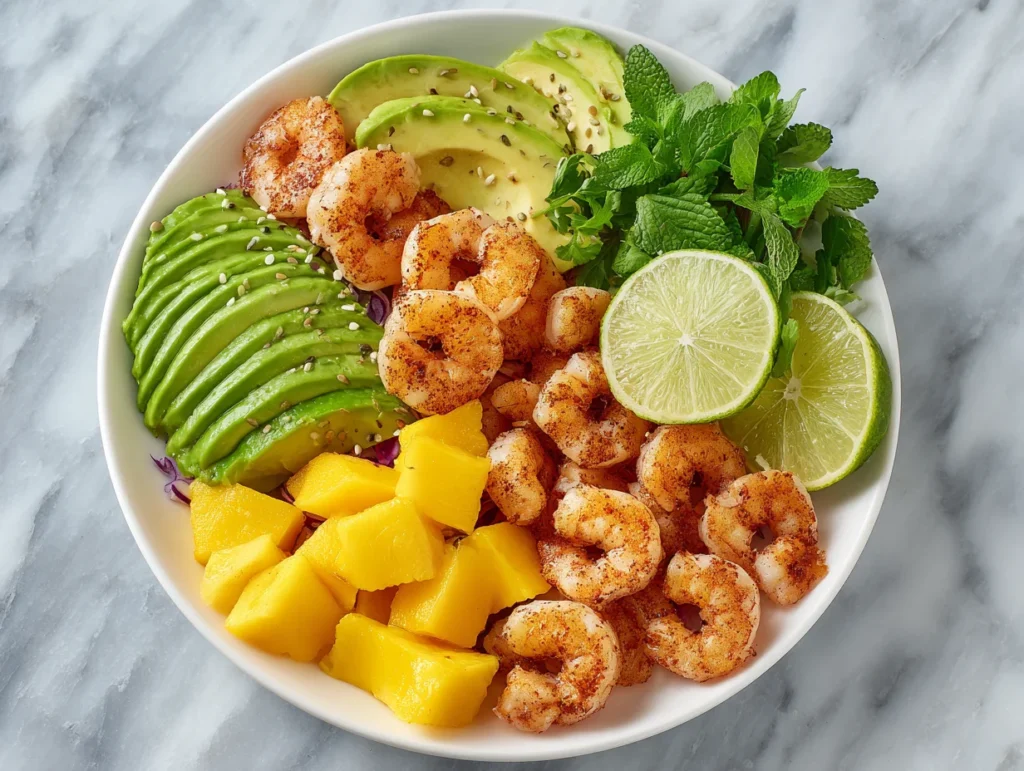 Shrimp Avocado Mango Bowls