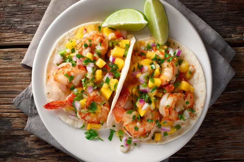Tropical Shrimp Tacos with Mango Salsa Recipe