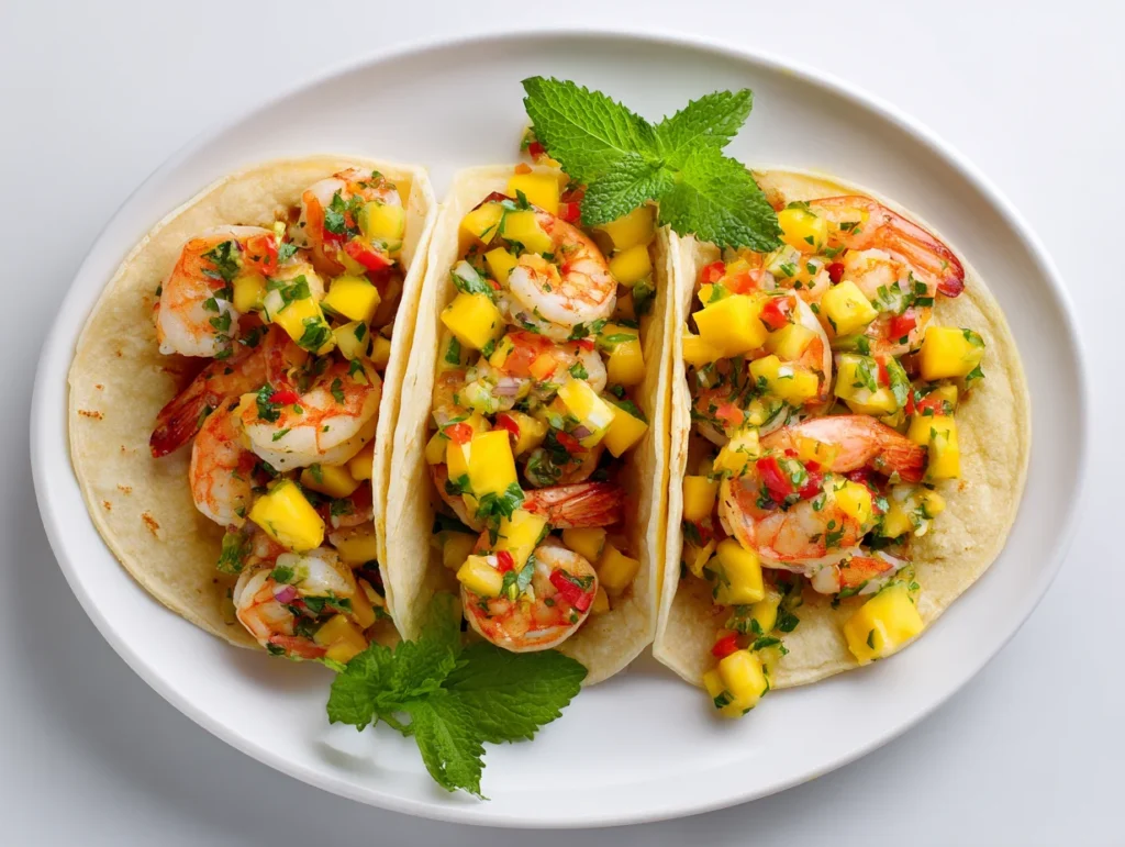 Shrimp Tacos with Mango Salsa