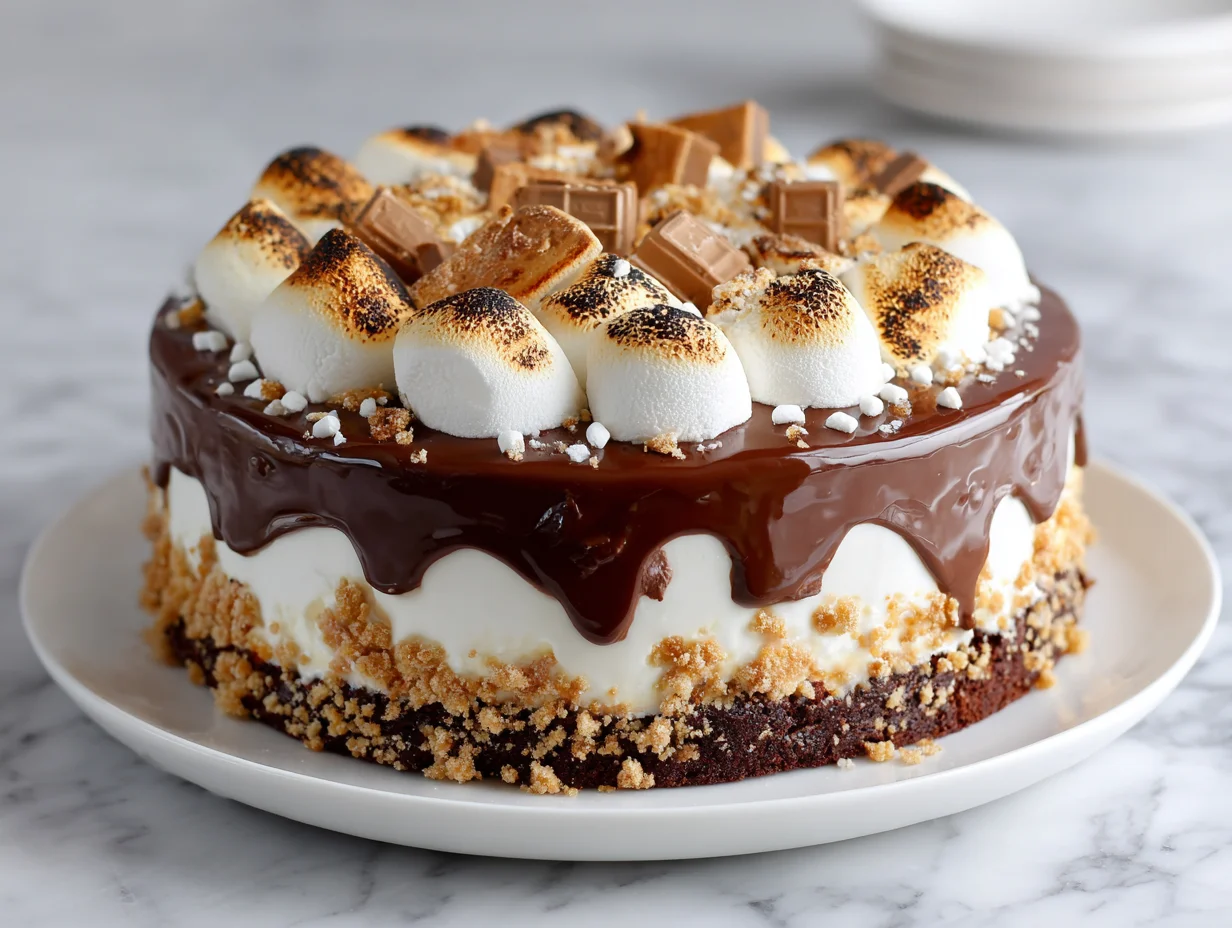 Smores Chocolate Cake