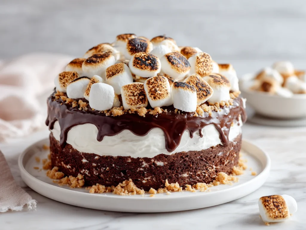 Smores Chocolate Cake