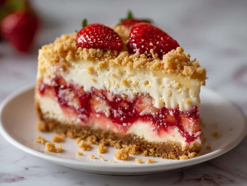 Strawberry Crunch Cheesecake
