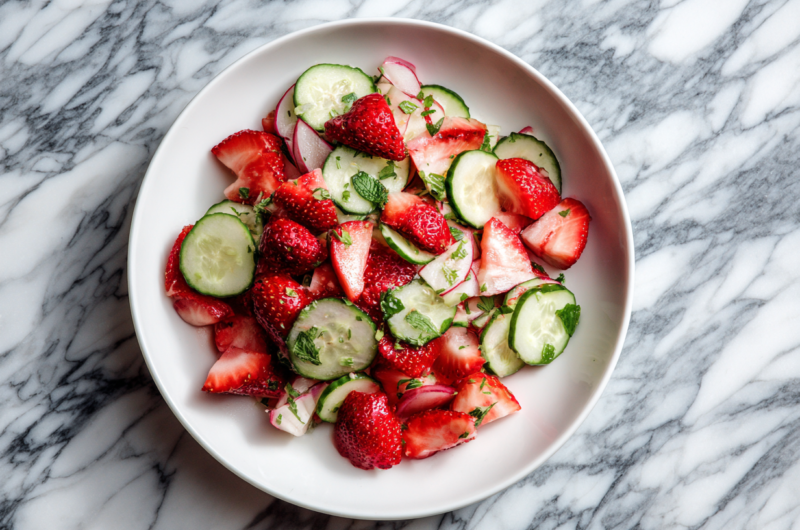 Refreshing Strawberry Cucumber Salad Recipe