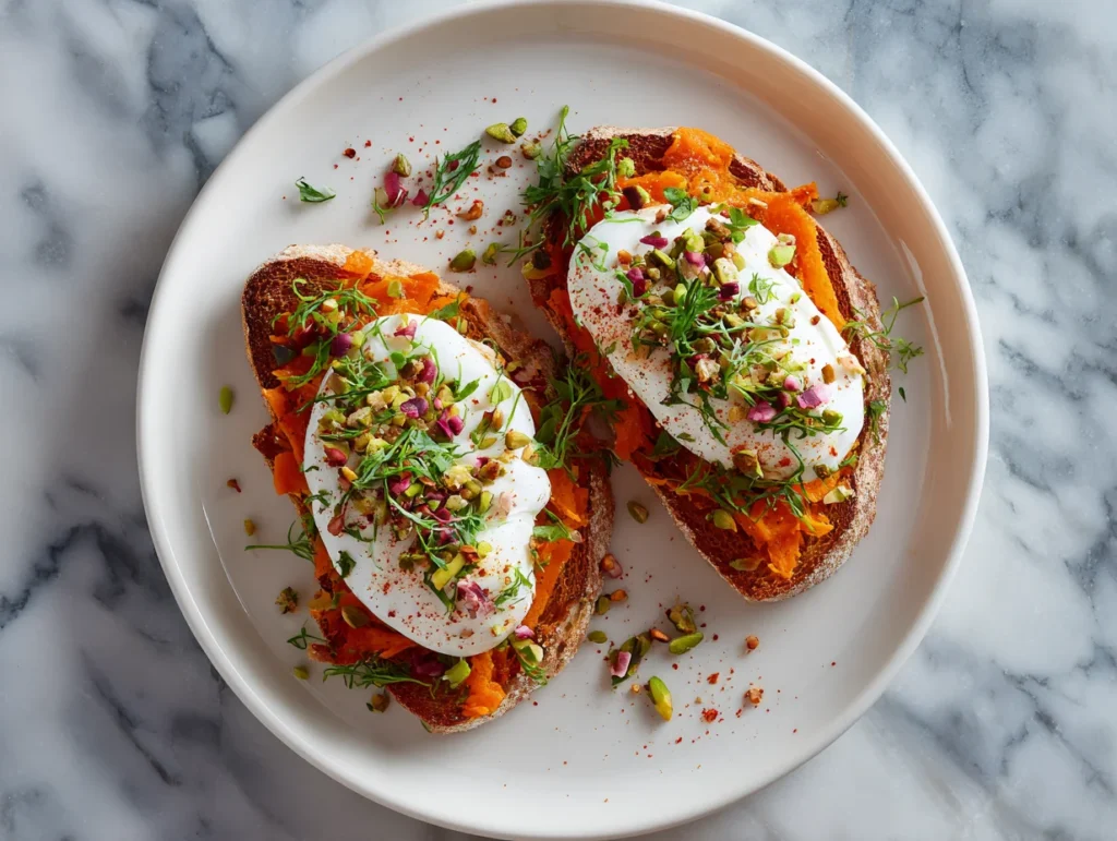 Sweet Potato Toast with Burrata